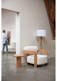 Poltrona beige con rivestimento in bouclé Oolong – Zuiver