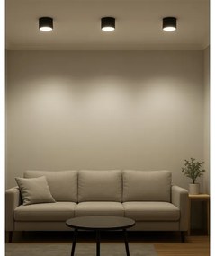 Faretto LED 10 W, 230 V, 3000/4000/6400 K, Ø 12 cm, nero