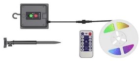 LED RGB Striscia solare dimmerabile LED/1,2W/3,7V IP67 5m