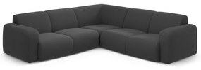 Divano angolare grigio scuro in tessuto bouclé (angolo variabile / a L) Molino - Micadoni Home