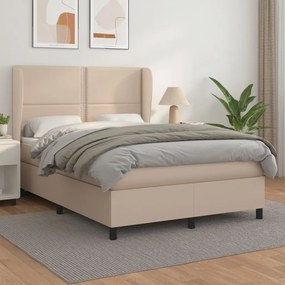 Giroletto A Molle Con Materasso Cappuccino 140x200cm Similpelle /