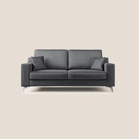 Michael divano moderno in morbido velluto impermeabile T01 antracite 166 cm