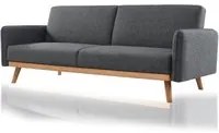 Divano Letto 3 Posti Scandinavo Design Moderno Clik Clak Convertibile Grigio