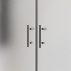 Kamalu - porta doccia saloon 125 cm vetro opaco altezza 200h | ksal2800ai