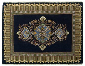 Kashan Tappeto persiano 100 x 70 Blu (Iran) Annodato A Mano