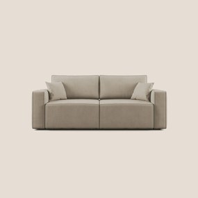 Morfeo divano con seduta estraibile in morbido tessuto impermeabile T02 beige 215 cm