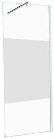 Walk-in walk-in L 80 x H 200 cm, vetro 6 mm serigrafato cromo