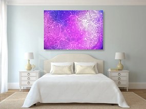 Quadro su tela – Mandala indiana con sfondo galattico