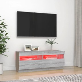 Mobile Porta TV con Luci LED Grigio Sonoma 100x35x40 cm