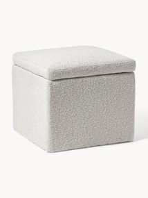 Pouf contenitore in tessuto bouclé Winou