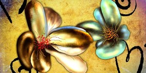 Stampa su tela – Fiori vintage interessanti