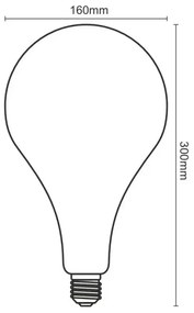 Lampadina LED FILAMENT SPIRAL VINTAGE A165 E27/4W/230V 2000K