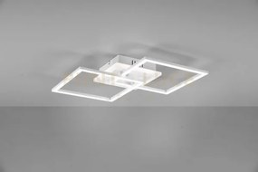 Venida plafoniera led doppio quadrato bianco con luce centrale rego...