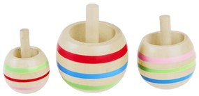 Set di 3 trottole in legno - Rex London