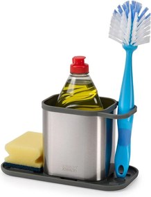 Supporto per detersivo color argento lucido in metallo Duo Steel – Joseph Joseph