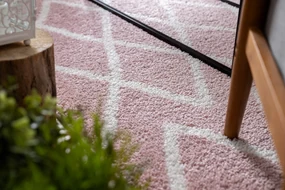 Tappeto BERBER BENI rosa Frange berbero marocchino shaggy
