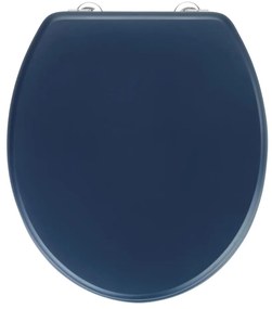 WENKO 25172100-WC sedile WC PRIMA 37x41 cm blu/argento