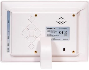 Sencor - Cornice per foto digitale con altoparlante 230V bianco + telecomando