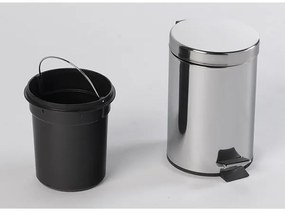 Aqualine - Cestino dei rifiuti SIMPLE LINE 3 l lucido acciaio inossidabile