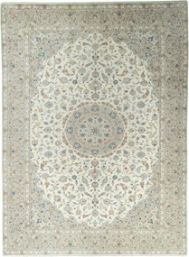 Kashan Tappeto 410x300 Beige (Iran) Annodato A Mano
