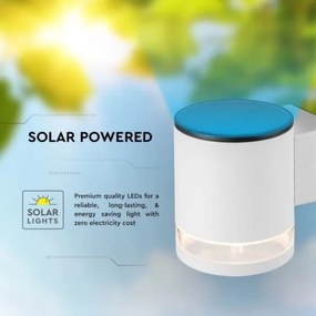 Lampada solare da parete LED 1W 3,7V 3000K IP54 1200mAh bianco