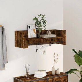 Mensola A Muro Rovere Fumo 100x35x30,5 Cm Legno Multistrato /