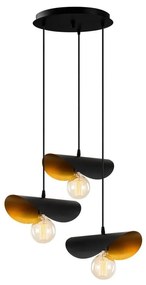 Lampada a sospensione in nero e oro con paralume in metallo ø 45 cm Sivani - Opviq lights
