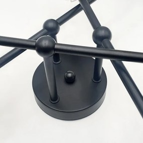 Brilagi - Lampadario da soffitto MALIVA 6xE14/15W/230V nero/bianco