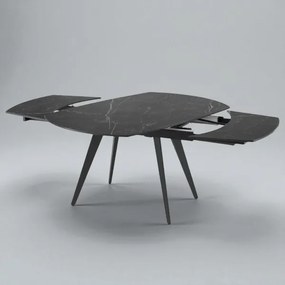 Tavolo allungabile Almor 130-190x80 cm piano marmo Nero