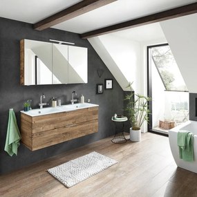 Mobile da bagno sospeso sotto lavabo L 119 x H 48 x P 45 cm rovere, 2 cassetti PELIPAL Madeo