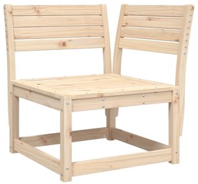 Set salotto da giardino 5 pz in legno massello di pino