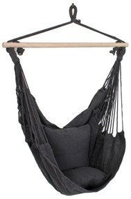 Poltrona da giardino imbottita nera Tobago - Garden Pleasure