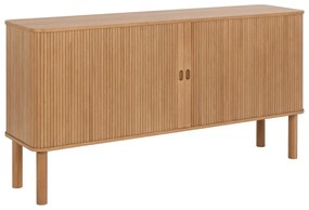 Cassettiera bassa in rovere con ante scorrevoli in colore naturale 160x80 cm Langley - Actona