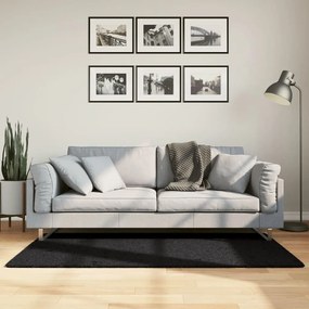 Tappeto Shaggy Pamplona A Pelo Lungo Moderno Nero 80x150 Cm /