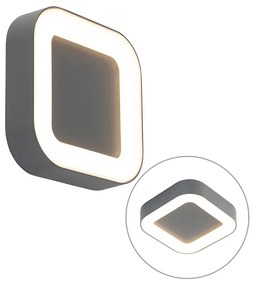 Faretto / Applique grigio quadrato IP54 - ARIEL