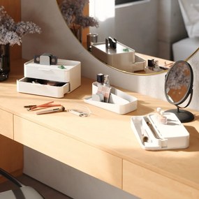 Organizer da bagno in plastica bianca per cosmetici Glam - Umbra