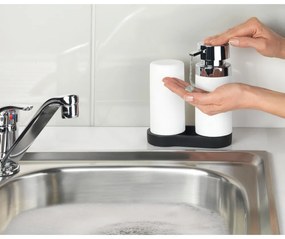 Set di 2 dispenser di detersivo bianco con vaschetta Squeeze, 250 ml Easy Squeez-e - Wenko