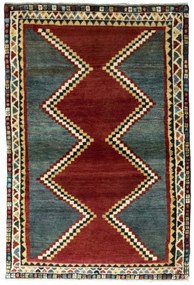 Gabbeh Tappeto 150x110 Rosso (Iran) Annodato A Mano