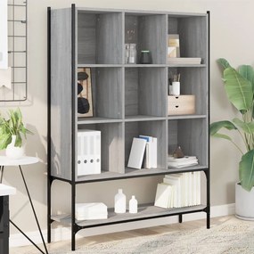 Libreria Grigio Sonoma 102x30x141,5 cm in Legno Multistrato