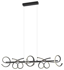 Lampada a sospensione di design nera rettangolare dimmerabile a 3 livelli - Krisscross