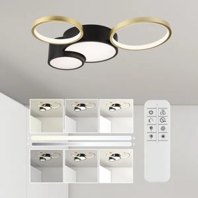 Lampada da soffitto dimmerabile ALIZEE LED 30W 230V 3000-6500K nero/oro