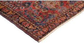 Antik Stilizzato Rosso Ruggine Blu Scuro Corsia 80x300 Cm