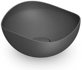 Lavabo da appoggio ROCA irregolare in ceramica nero