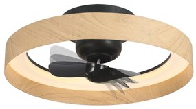 Ventilatore da soffitto Milton nero, Ø 58 cm, CCT, dimmerabile, SULION IP20