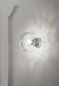 Applique-plafoniera vetro trasparente e cromo lucido skin 1 luce at...