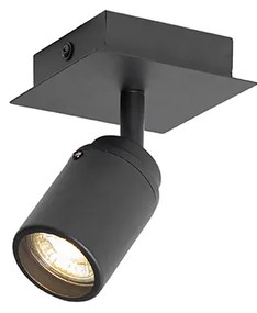 Faretto da bagno moderno nero quadrato IP44 - Ducha