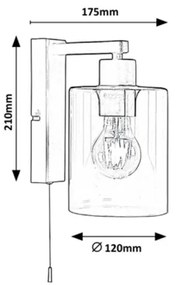 Rabalux - Applique 1xE27/40W/230V