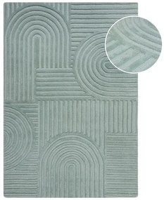 Tappeto turchese in lana tessuto a mano 200x290 cm Zen Garden – Flair Rugs