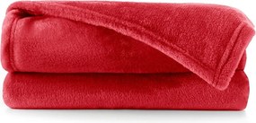 Coperta in microfibra rossa, 160 x 210 cm Mic - DecoKing