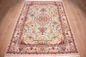 Tabriz Tappeto 210x150 (Iran) Annodato A Mano